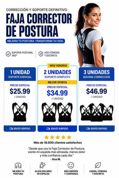 Faja Corrector de Postura Espalda